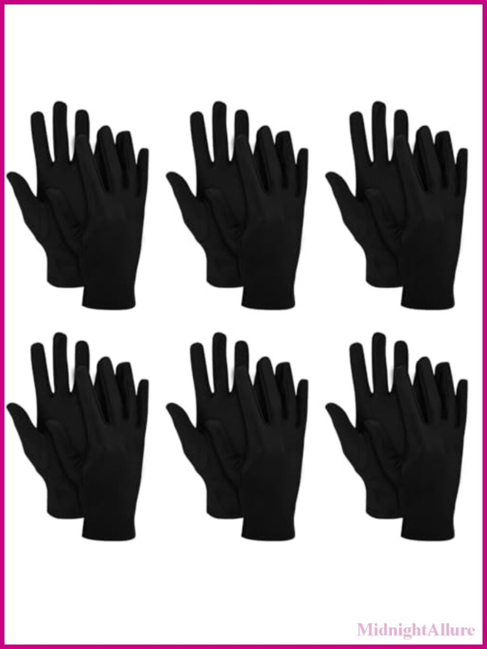 6 Pairs Lightweight Glove Liners Thin Spandex Men Women